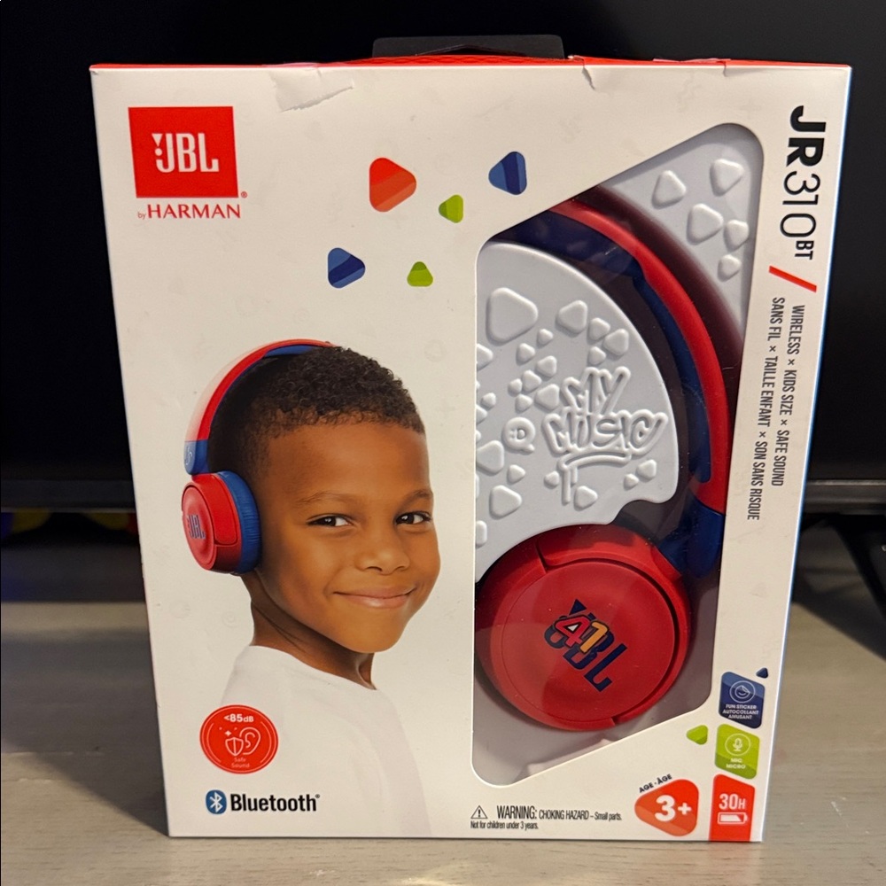 JBL JR 310BT Kids Bluetooth Headphones - Red and Blue